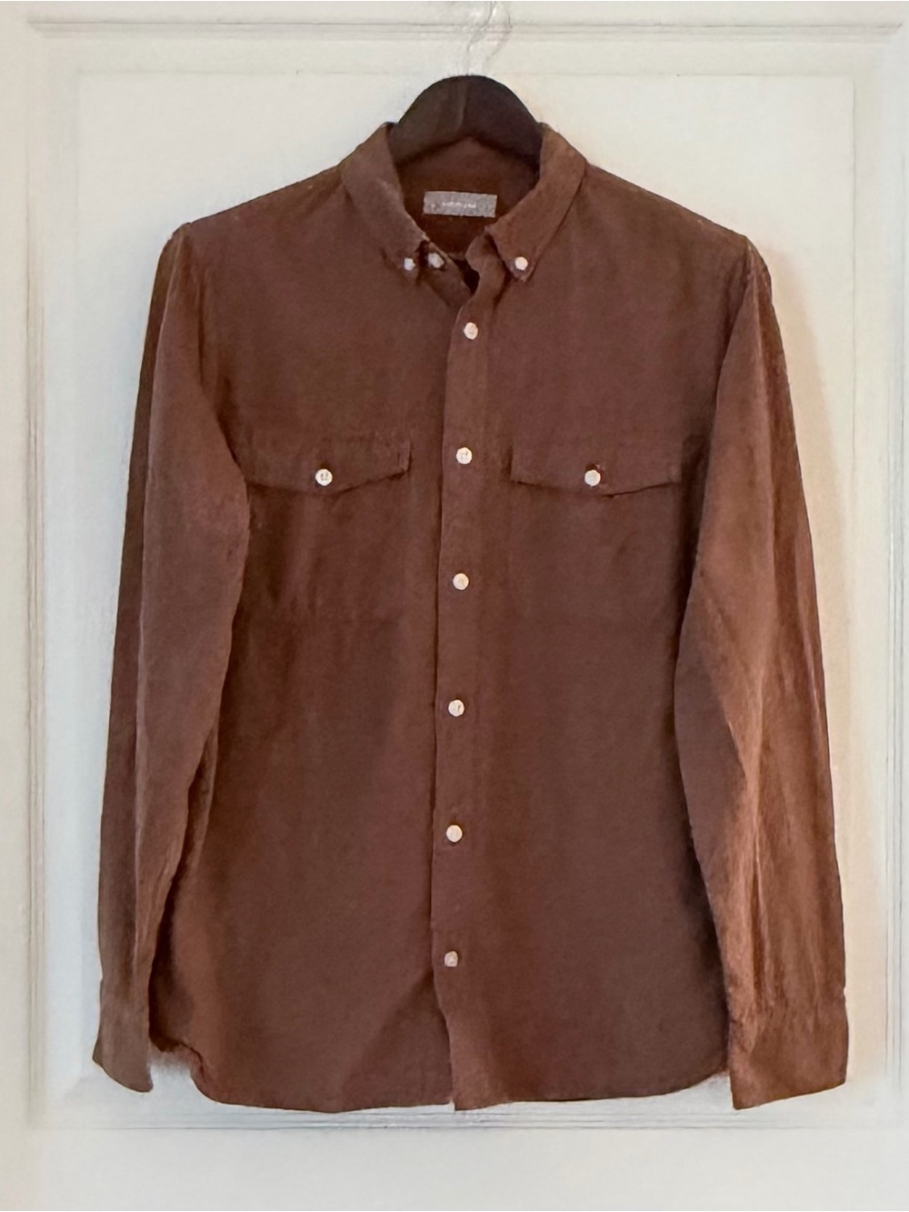 Everlane Brown Flannel Button-Down Shirt
